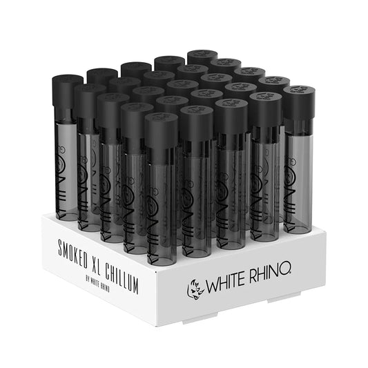 White Rhino - Chillum - 25ct - Silicone Cap Smoked