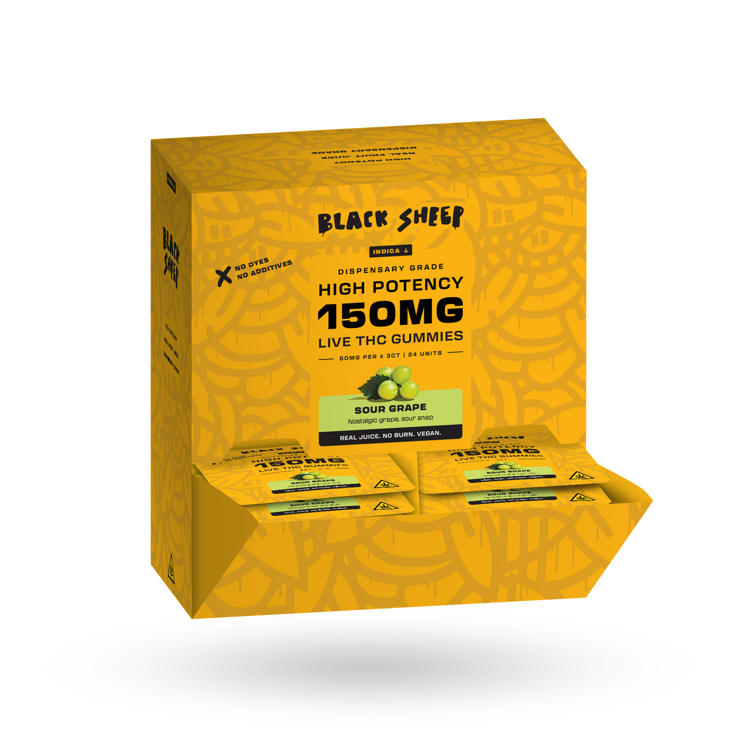 Modern Herb Co - Black Sheep - 150mg Live THC Gummies - 3pk - 24ct