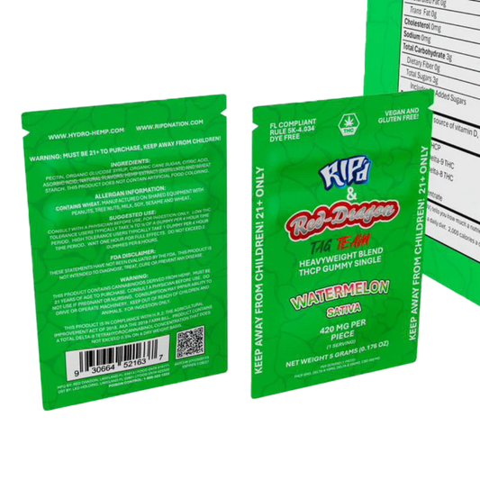 Rip'd & Red Dragon THC-P Gummies Watermelon - 50Ct
