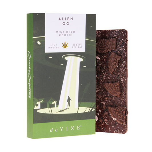 Cannabis Confection- Alien OG 15 serving bar - 300mg