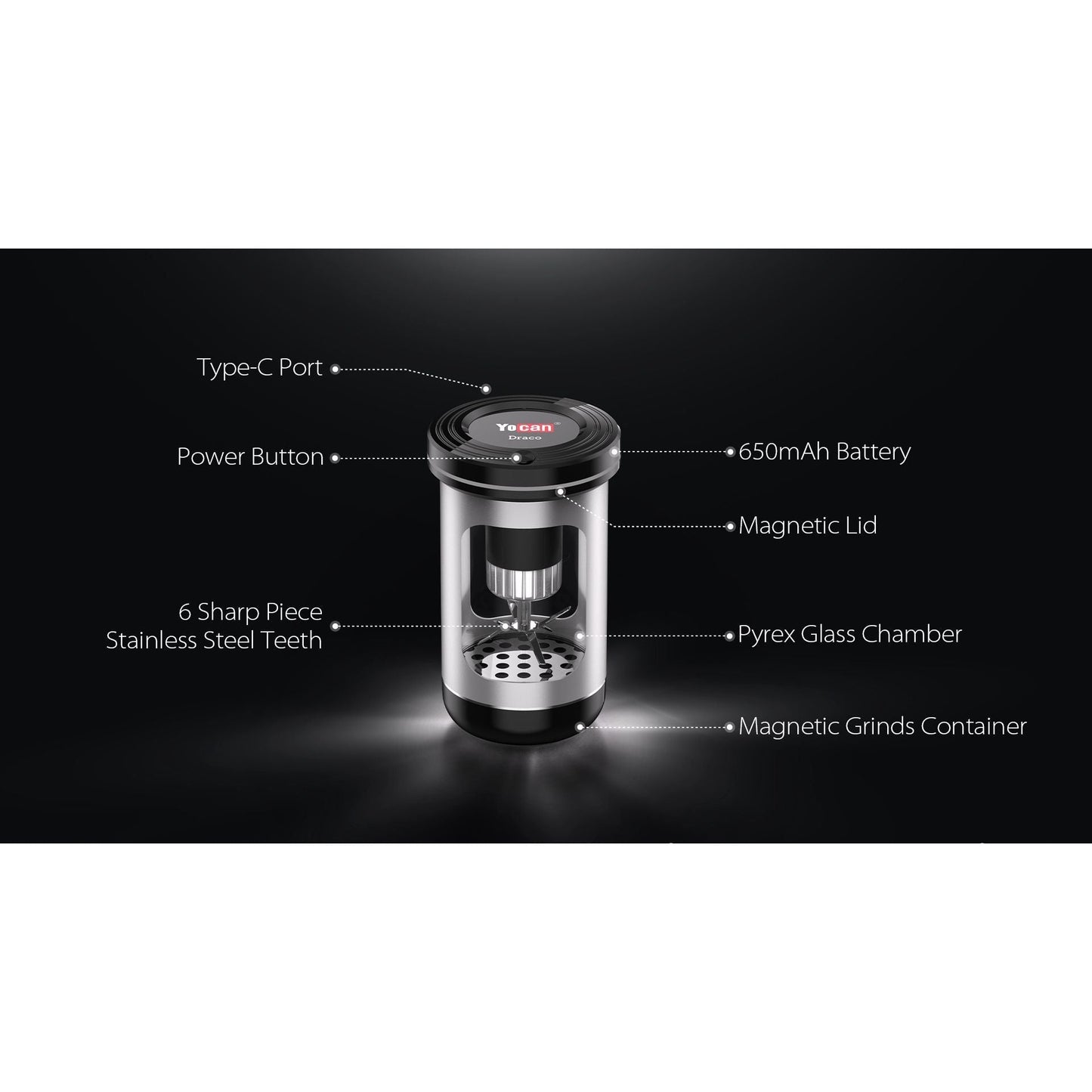 Yocan - Draco Mini Electric Grinder