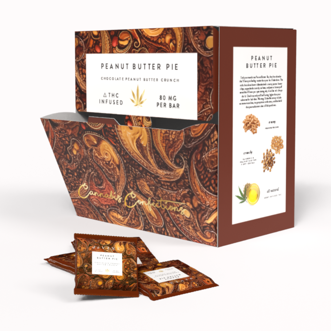 Cannabis Confection Mini- Peanut Butter Pie 4 serving bar - 80mg