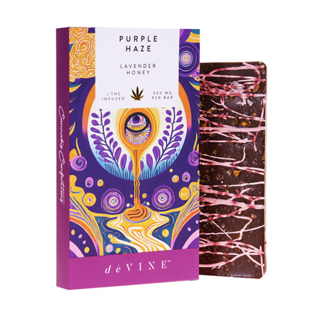 Cannabis Confection- Purple Haze 15 serving bar - 300mg