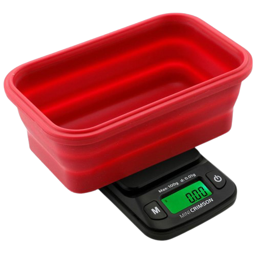 Truweigh Mini Crimson Scale Collapsible Bowl - 100g x 0.01g