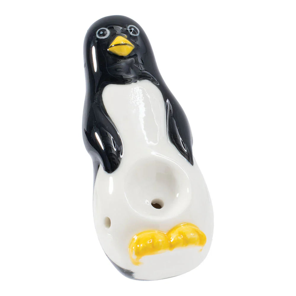 Wacky Bowlz - Ceramic Pipe - Fun Designs and Unique Shapes - 3.5" - Penguin