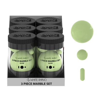 White Rhino - Terp Slurper - 6ct - 3-Piece Marble Set - Assorted Colors