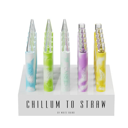 White Rhino - Chillum to Straw - 25ct - Glow in the Dark - Assorted