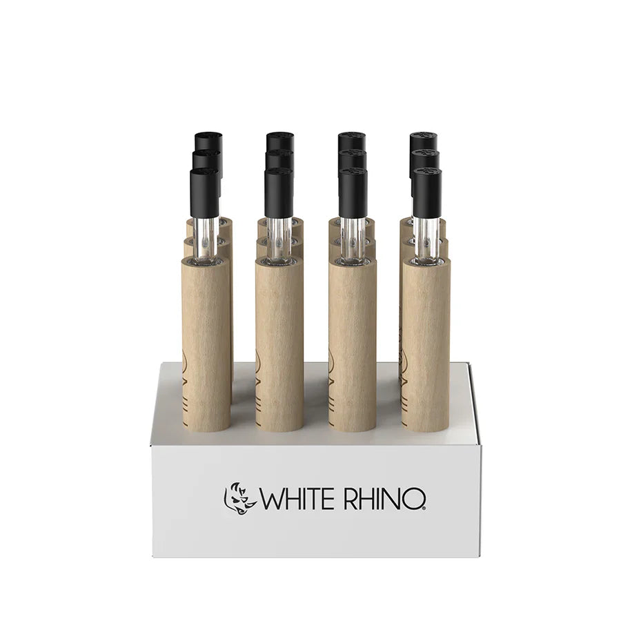 White Rhino - Straw - 12ct - Wood w/ Silicone Cap
