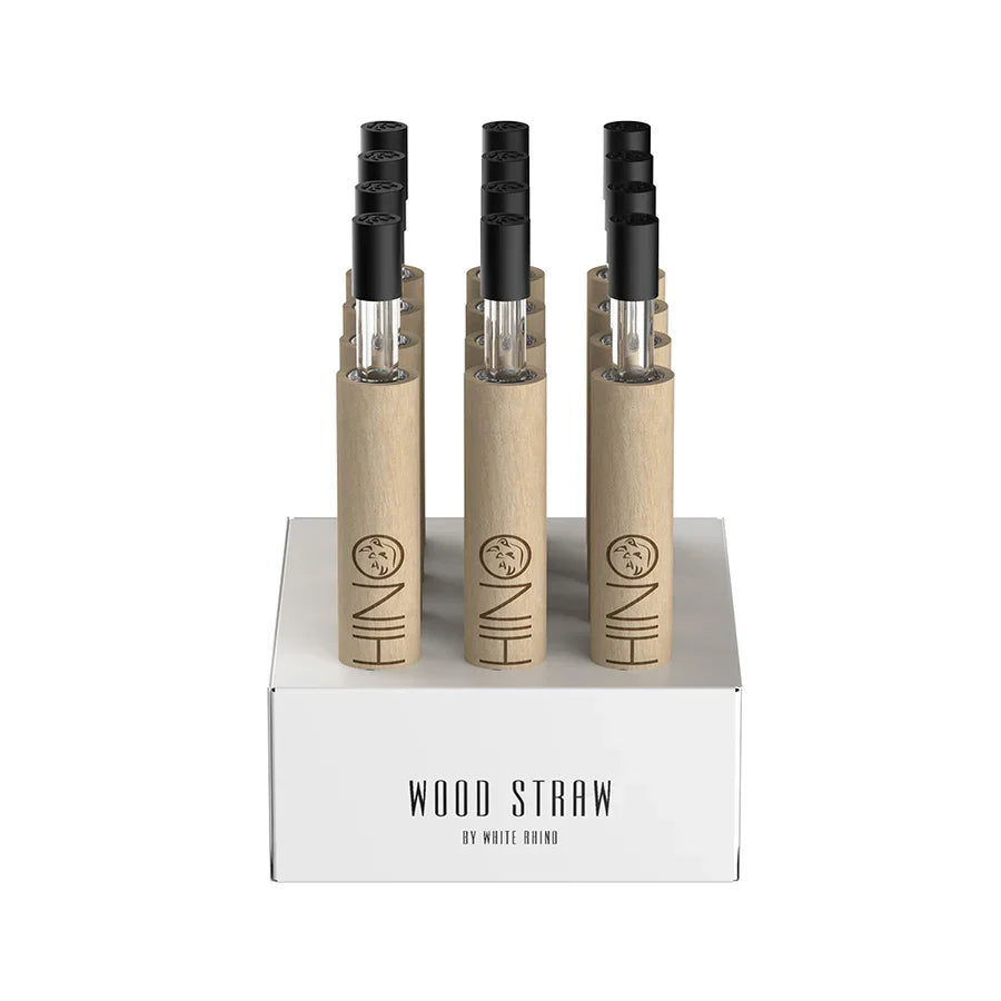 White Rhino - Straw - 12ct - Wood w/ Silicone Cap