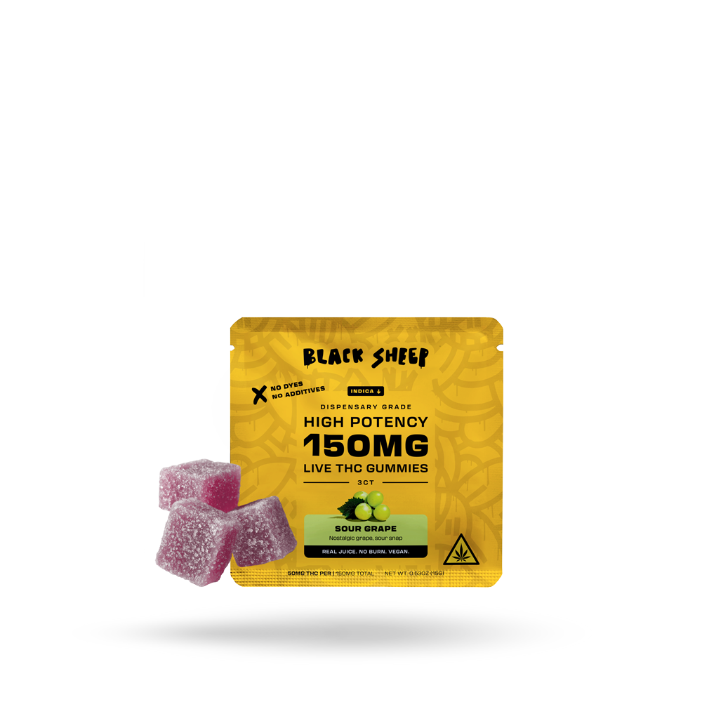 Modern Herb Co - Black Sheep - 150mg Live THC Gummies - 3pk - 24ct