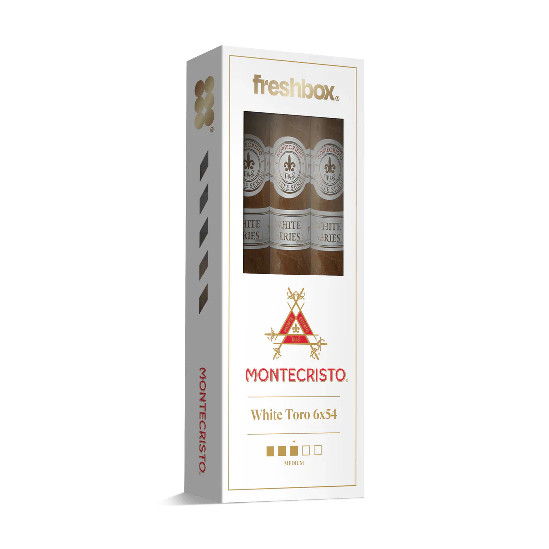 Montecristo White Toro 6x54 FreshBox Cigars - 3pk - 6ct