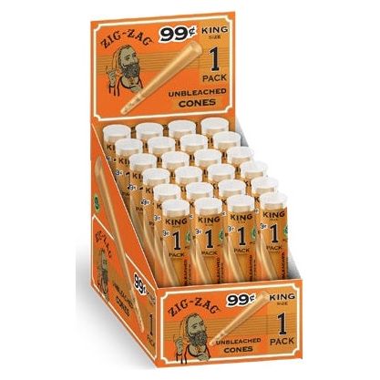 Zig Zag - Cones - Unbleached King ($0.99) - 1pk - 24ct
