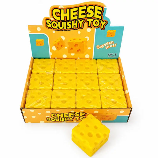 Squish Toy - 12ct - Cheese Cube