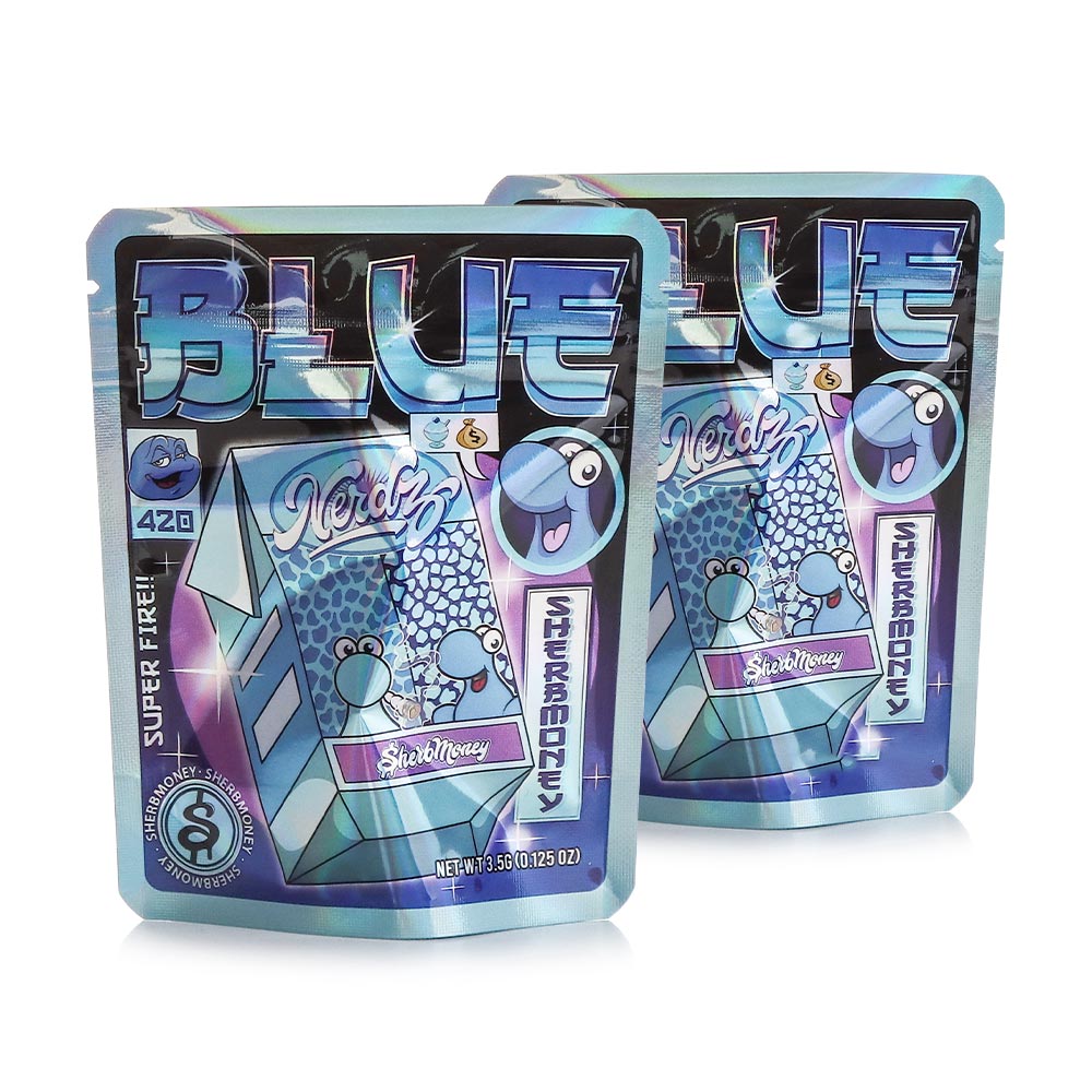 Mylar Bags - 3.5g - Designer Blue - 100ct [ CC023-105 ]