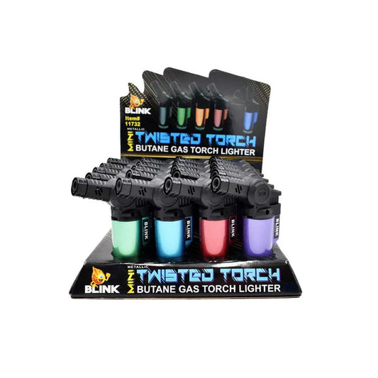 Blink Butane Mini Metallic Twisted Torches - 20ct