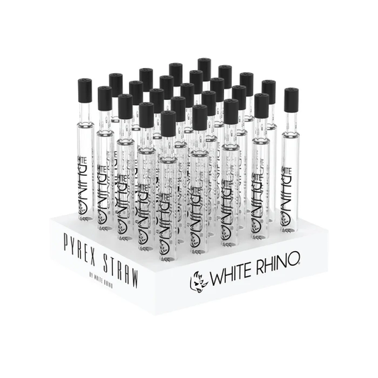 White Rhino - Straw - 25ct - Pyrex V2 w/ Silicone Cap