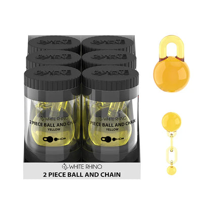 White Rhino - Terp Slurper - 6ct - 2-Piece Ball & Chain - Assorted Colors