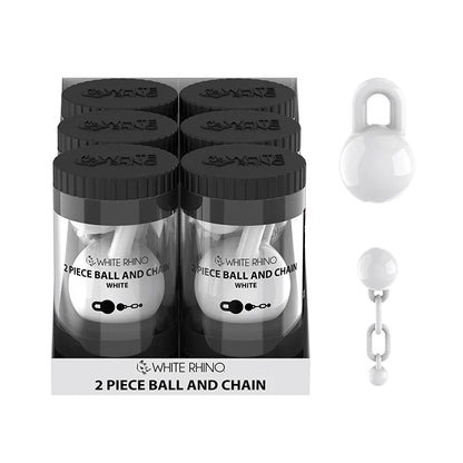 White Rhino - Terp Slurper - 6ct - 2-Piece Ball & Chain - Assorted Colors