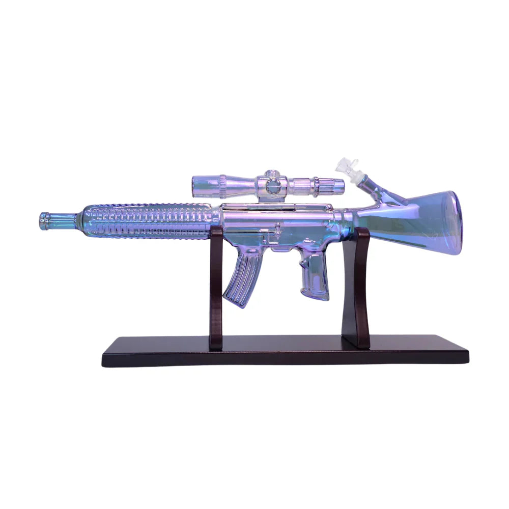 WP - 24" Bullet Blizzard Machine Gun Style Water Pipe w/ Display Stand - Assorted Colors