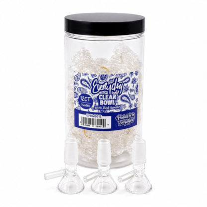 Everyday - Clear Bowl w/ Rod Handle - 12ct Jar - Assorted Sizes