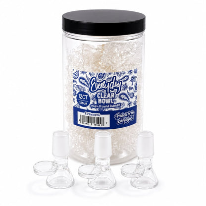 Everyday - Clear Bowl w/ Round Handle - 12ct - Assorted Sizes