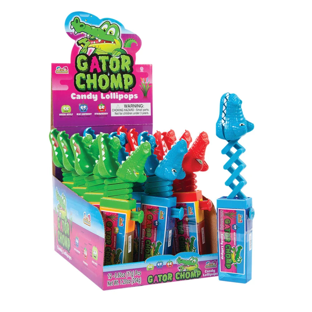Gator Chomp Lollipop Candy - 12ct