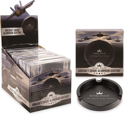 King Palm - Ashtray - Aircraft Aluminum Display - 8ct