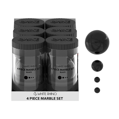 White Rhino - Slurper - 6ct - 4-Piece Marble Set - Assorted Colors