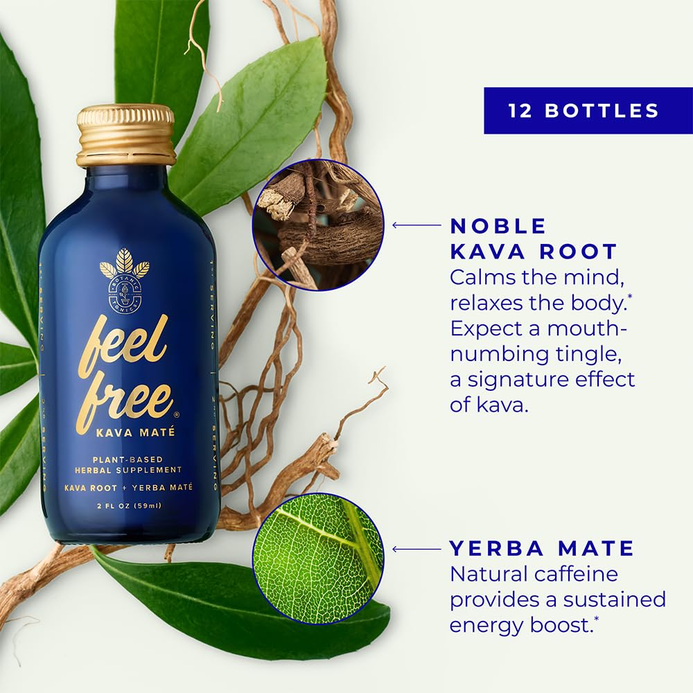 Botanical Tonic - Feel Free Kava Mate Kava Shots - 12ct