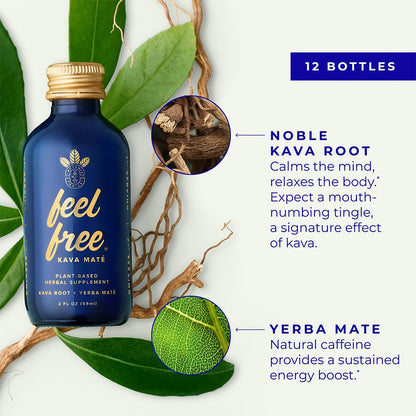 Botanical Tonic - Feel Free Kava Mate Kava Shots - 12ct
