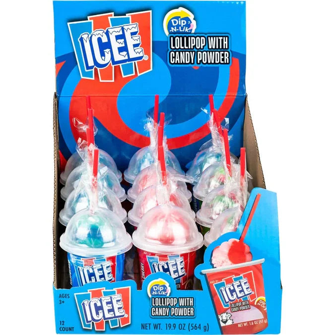 Icee - Lollipop w/ Candy Powder - 12ct