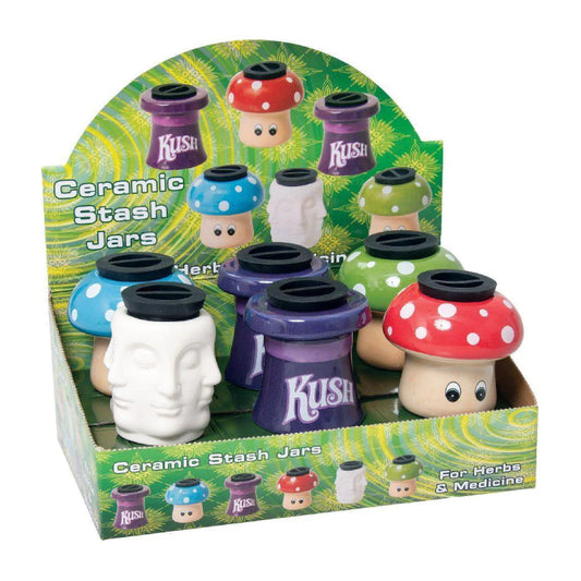 Ceramic Stash Jars - 5oz - 6ct
