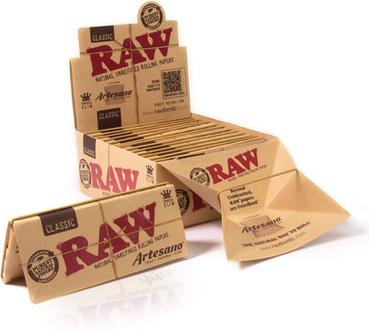Raw - Organic Hemp Artesano Papers - King Size + Tips - 15pk