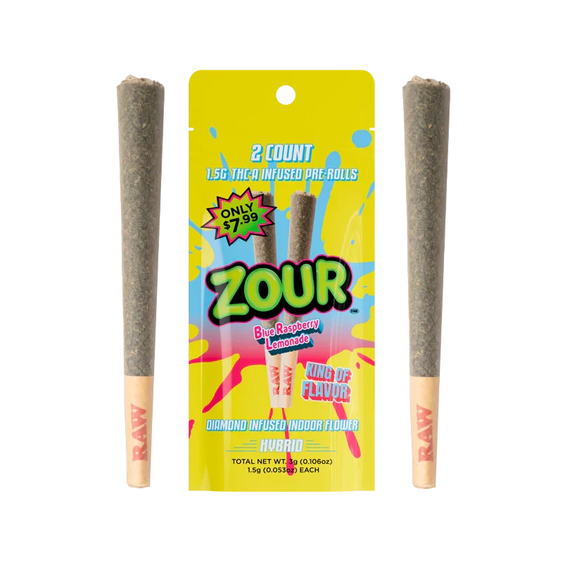 Zour Stash - 1.5G THCA Infused Pre-Rolls - 2pk - 10ct
