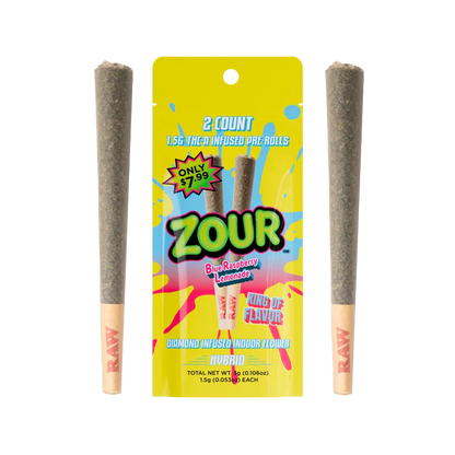 Zour Stash - 1.5G THCA Infused Pre-Rolls - 2pk - 10ct