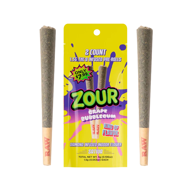 Zour Stash - 1.5G THCA Infused Pre-Rolls - 2pk - 10ct
