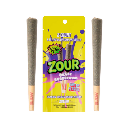 Zour Stash - 1.5G THCA Infused Pre-Rolls - 2pk - 10ct