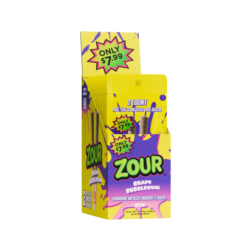 Zour Stash - 1.5G THCA Infused Pre-Rolls - 2pk - 10ct