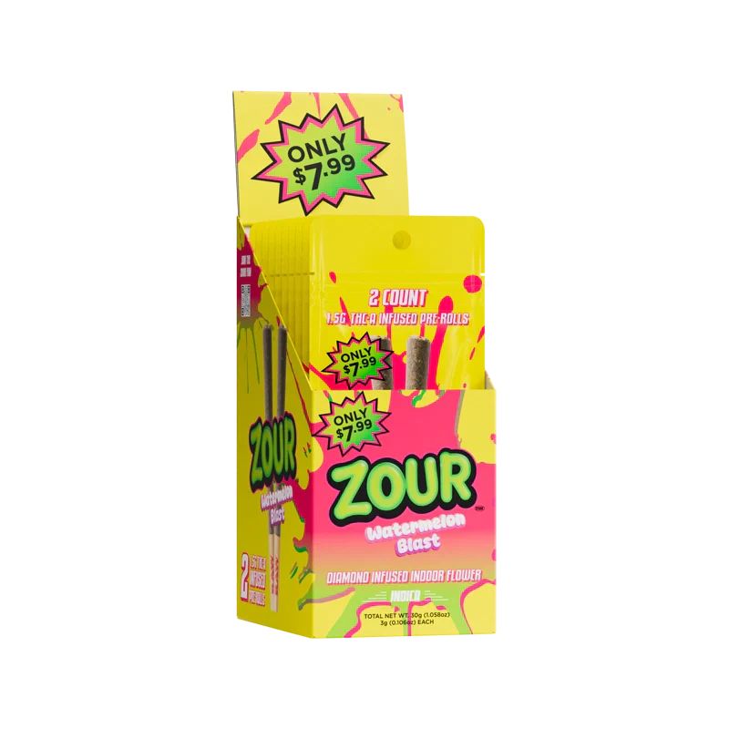 Zour Stash - 1.5G THCA Infused Pre-Rolls - 2pk - 10ct