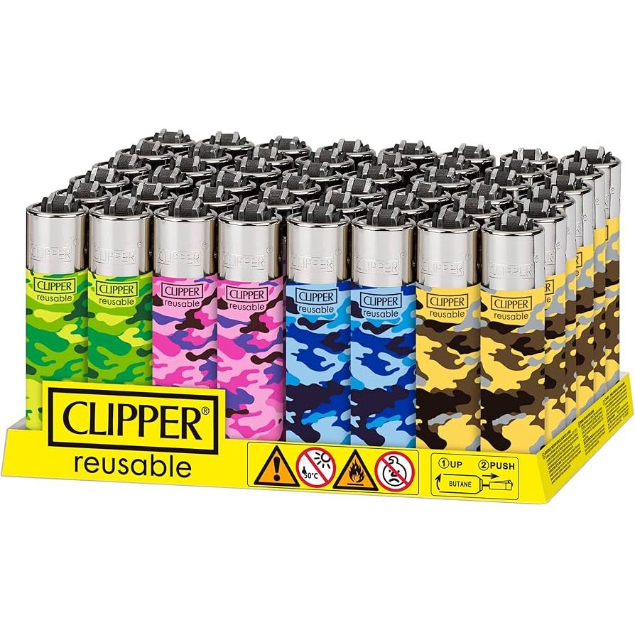 Clipper - Lighters - Camouflage - 48ct