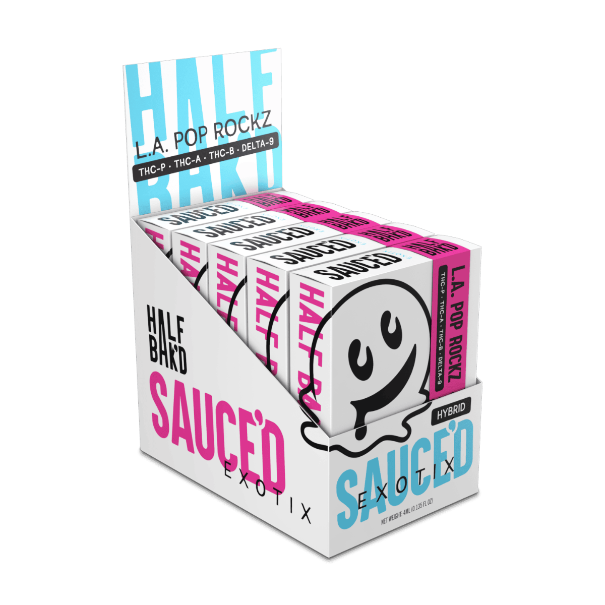 Half Bak'd - 4g Dispo - Sauce'd Exotix THC-P - 5ct Variety Pack