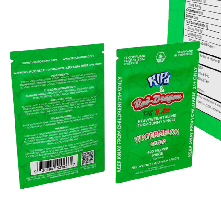 Rip'd & Red Dragon THC-P Gummies Watermelon - 50Ct