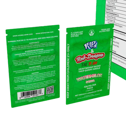 Rip'd & Red Dragon THC-P Gummies Watermelon - 50Ct