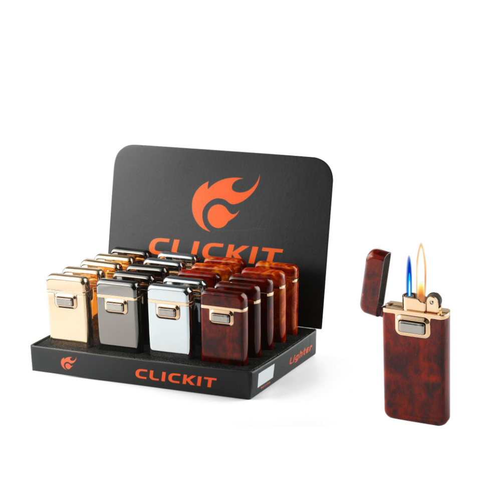 Clickit - Lighter - Flip Open Torch & Flame Mix - 20ct