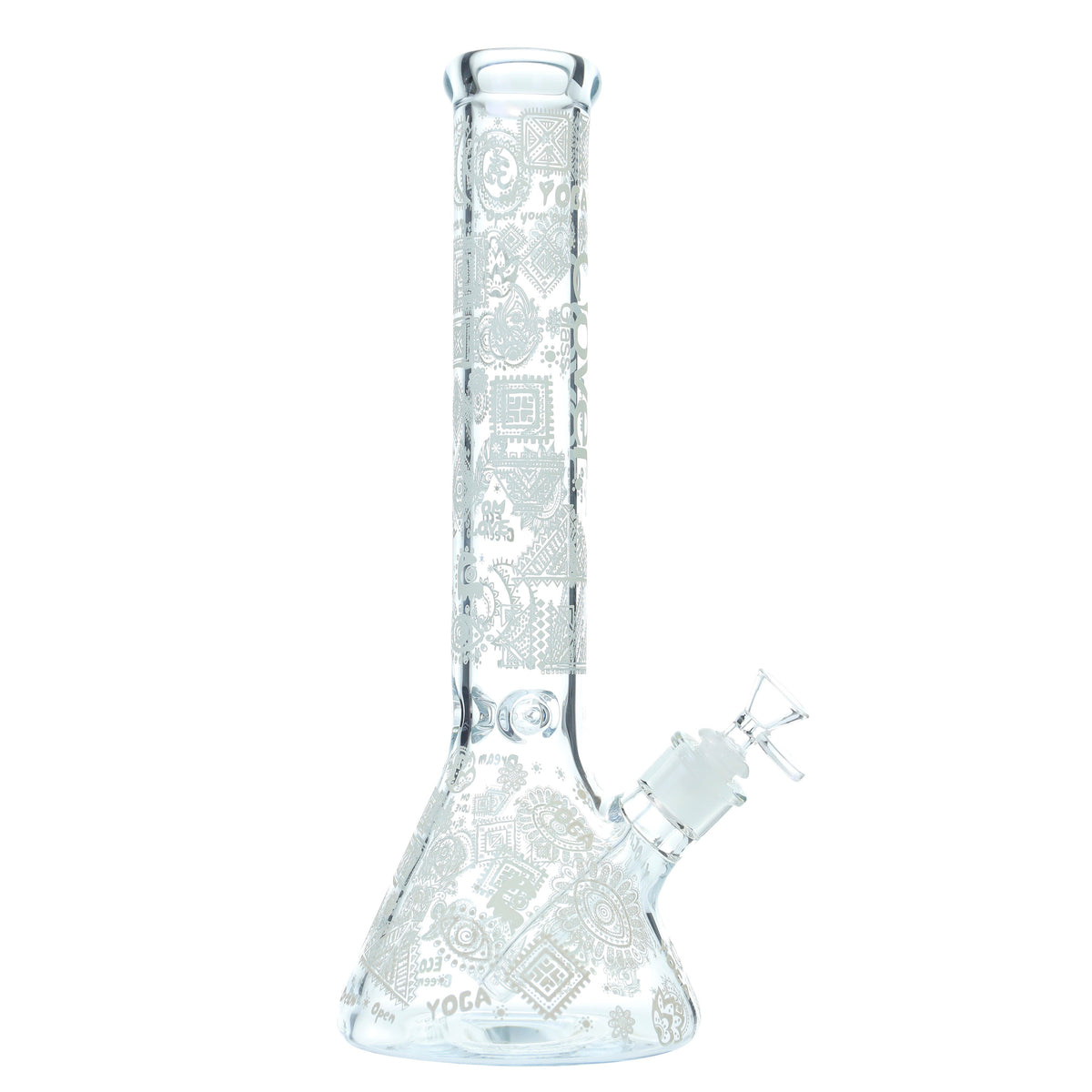Clover - WP - 14" 7mm Glow in the Dark Beaker w/ Ash Catcher
