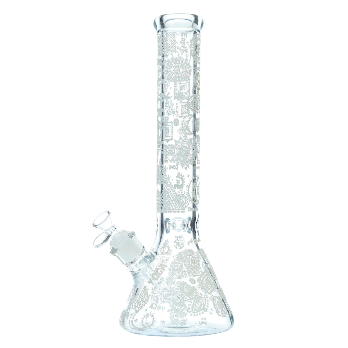 Clover - WP - 14" 7mm Glow in the Dark Beaker w/ Ash Catcher
