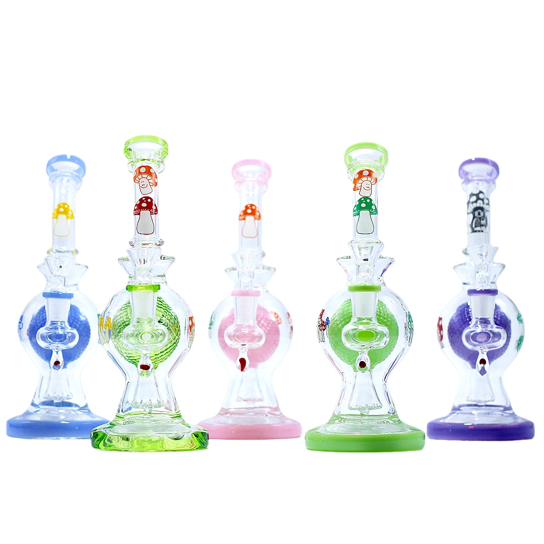 WP - 8.5" Mushroom Art Ball Perc - Asst