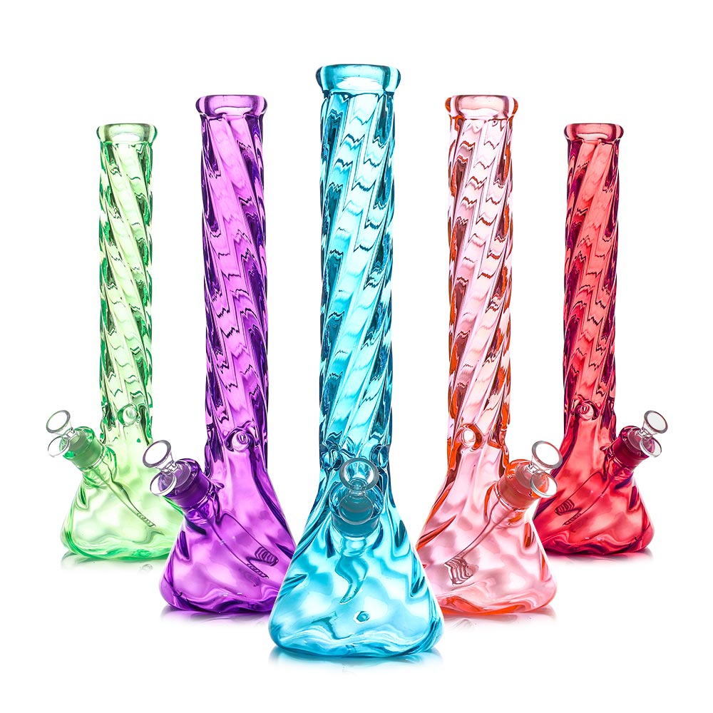 WP - 16" 7mm Full Color Twist Beaker - Asst [ CB027 ]