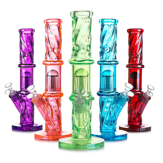 WP - 13" Florescent Tree Perc Straight Tube - Asst