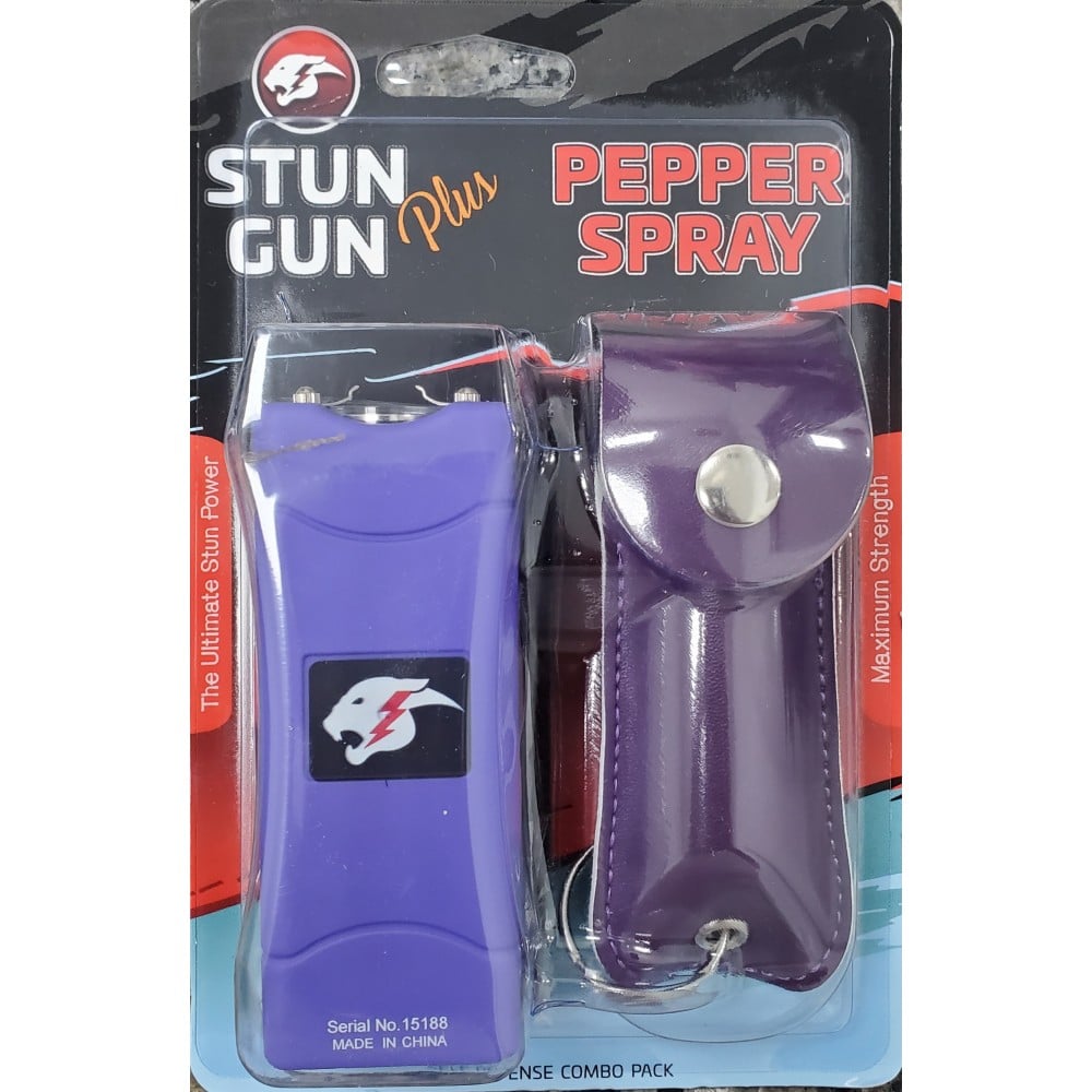 Stun Gun + Pepper Spray - Purple - CH-13PR